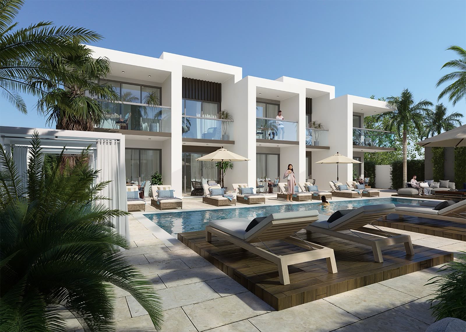 Fachada de Takuma Smart Hotel junto a la piscina