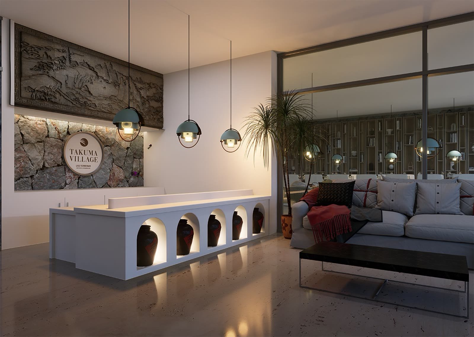 Recepción de Takuma Smart Hotel