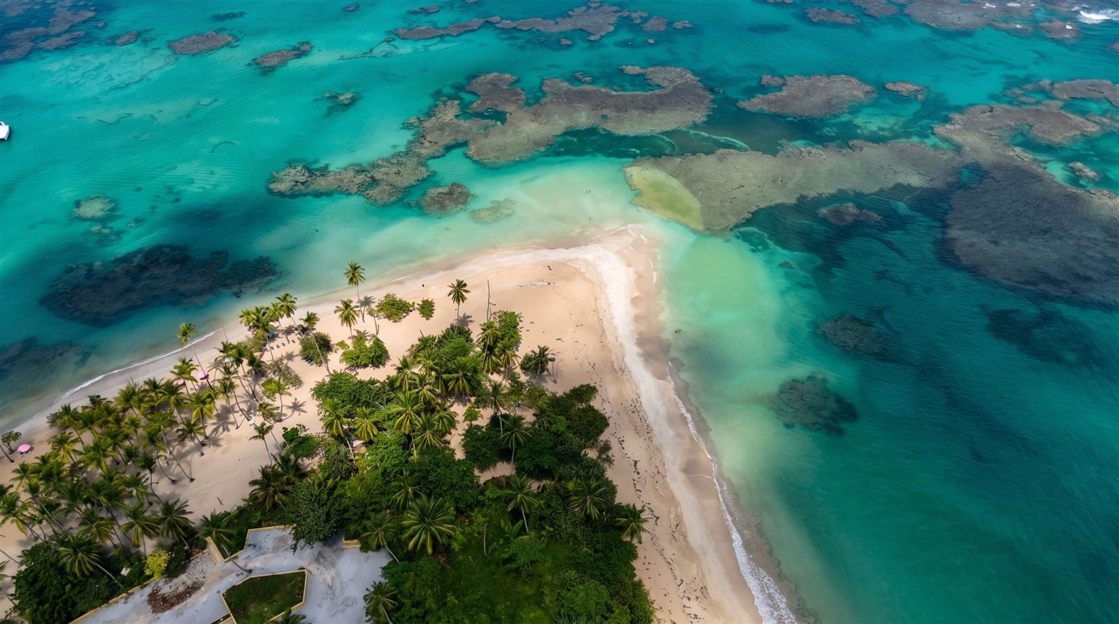 Vista aérea de la costa de Las Terrenas junto a Playa Punta Popy